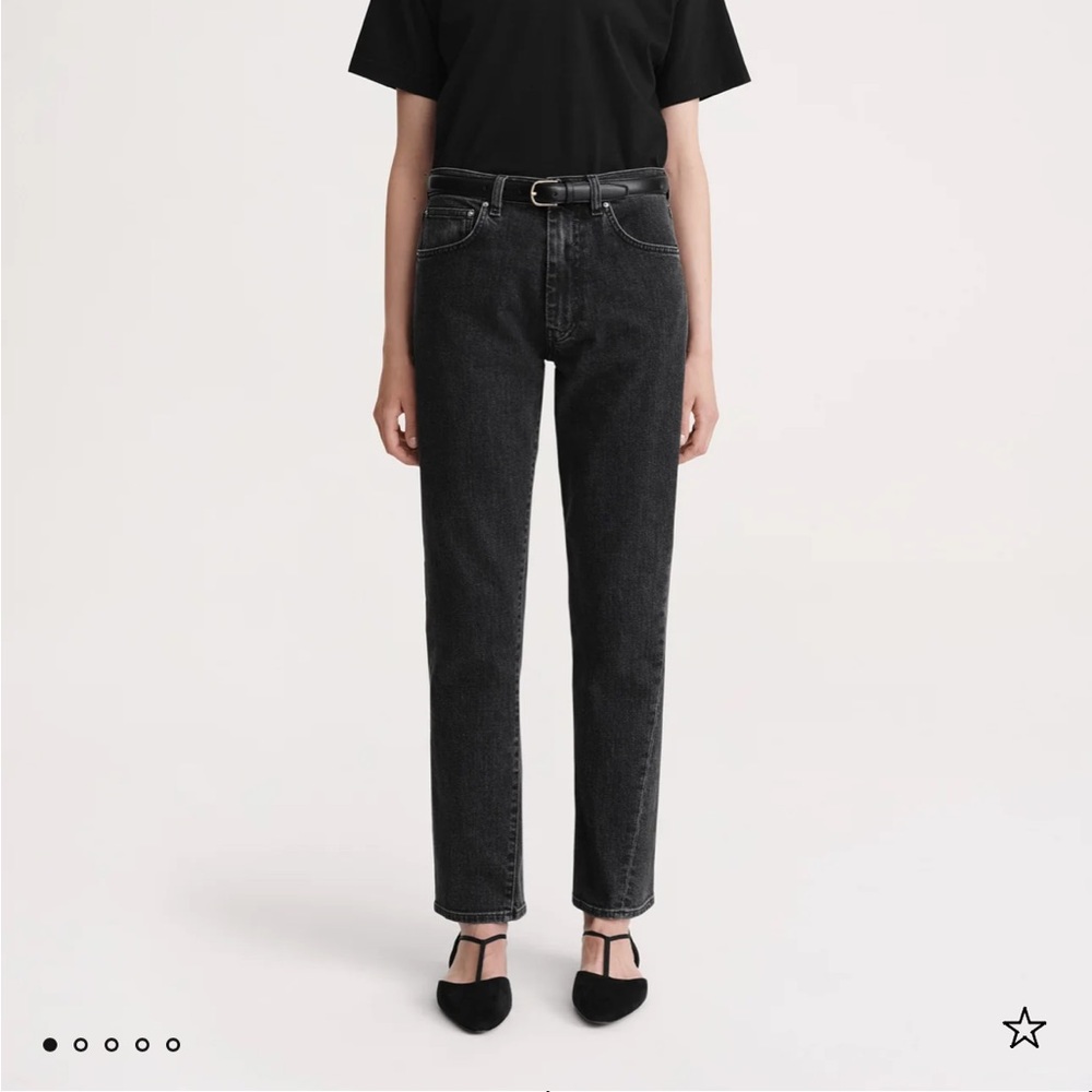 Toteme twist seam organic cotton black jeans